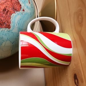 Starbucks 2004 tall red and green tall Holiday Christmas  mug